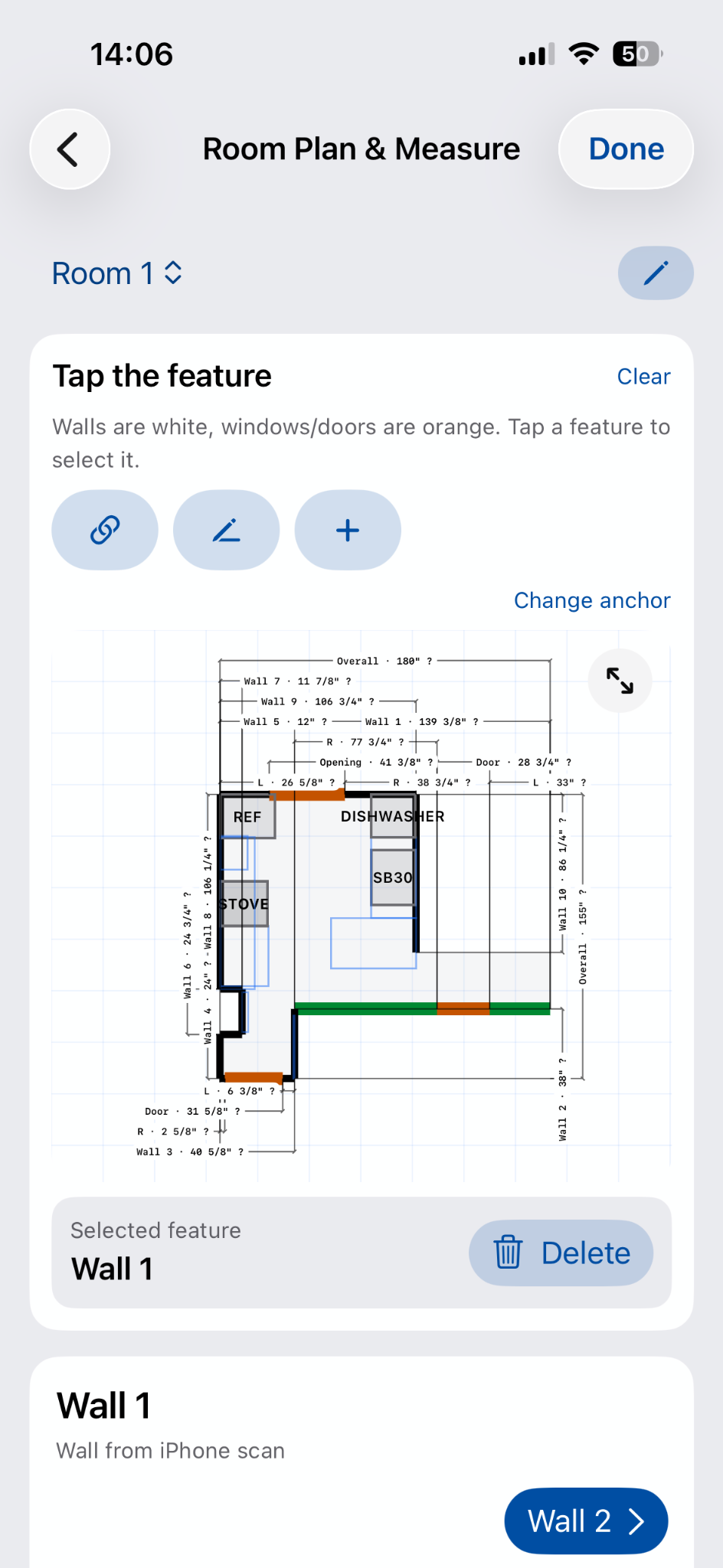 Room plan with dimensions
